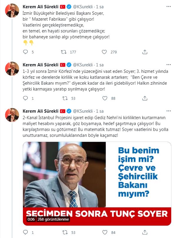 İL BAŞKANI SÜREKLİ, BAŞKAN SOYER'E YÜKLENDİ