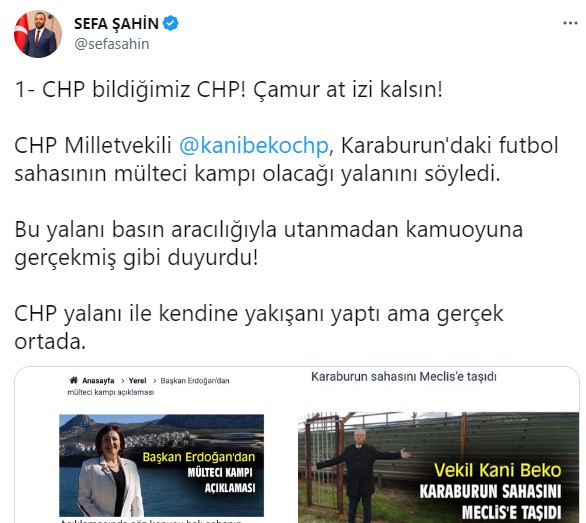 CHP’li Beko’nun mülteci kampı iddiasına AK Parti İzmir’den cevap