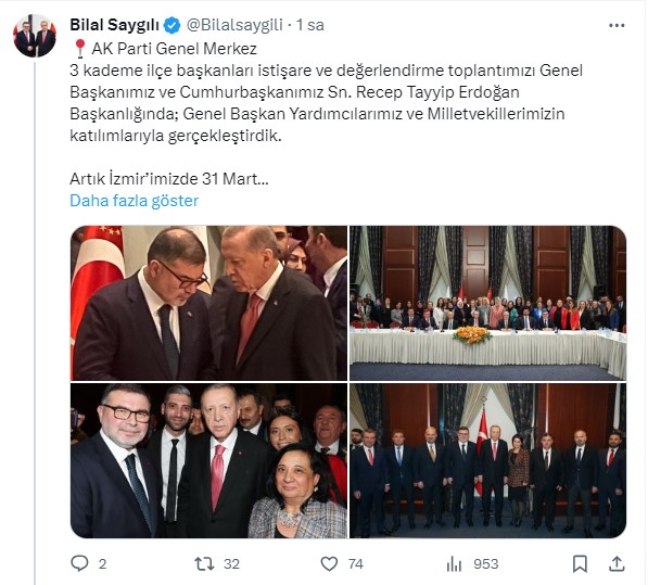 Saygılı 3 kademe ilçe başkanları istişare ve değerlendirme toplantısına katıldı