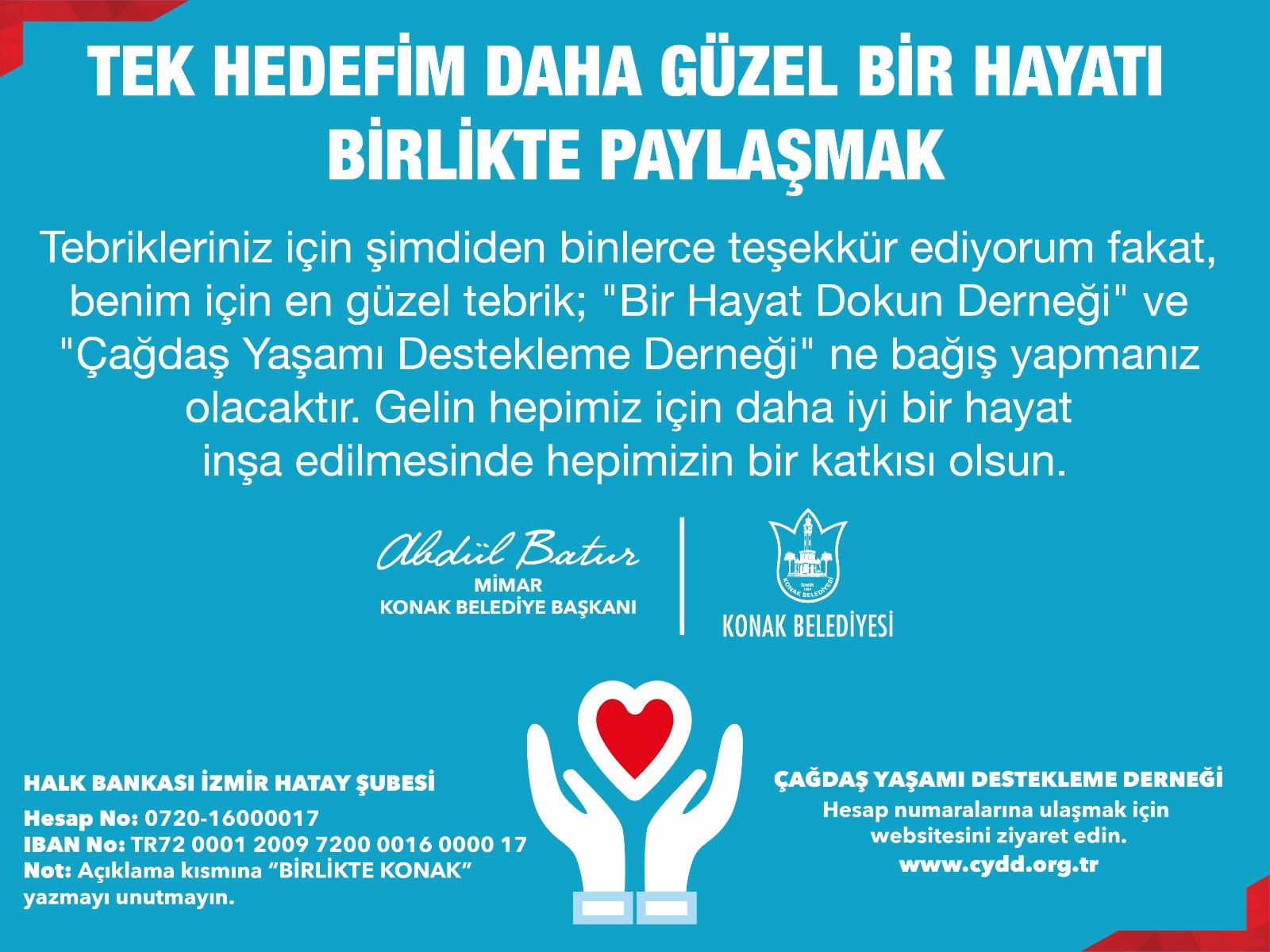 BATUR'DAN "ÇİÇEK DEĞİL BAĞIŞ" ÇAĞRISI
