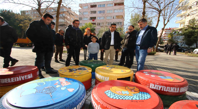 BAYRAKLI'DA KEDİ EVLERİ YENİLENDİ