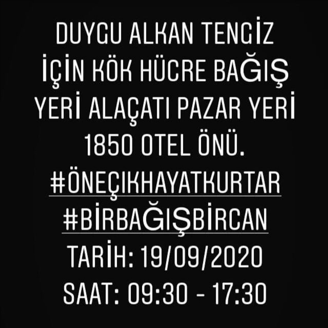 Duygu için kök hücre bağış kampanyası başlatıldı