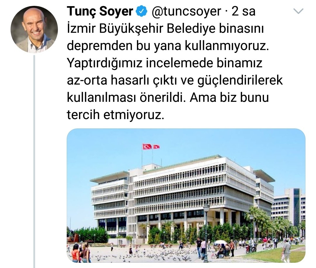 BÜYÜKŞEHİR BELEDİYE BİNASI İÇİN YIKIM KARARI