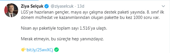 LGS DESTEK PAKETİ AÇIKLAMASI