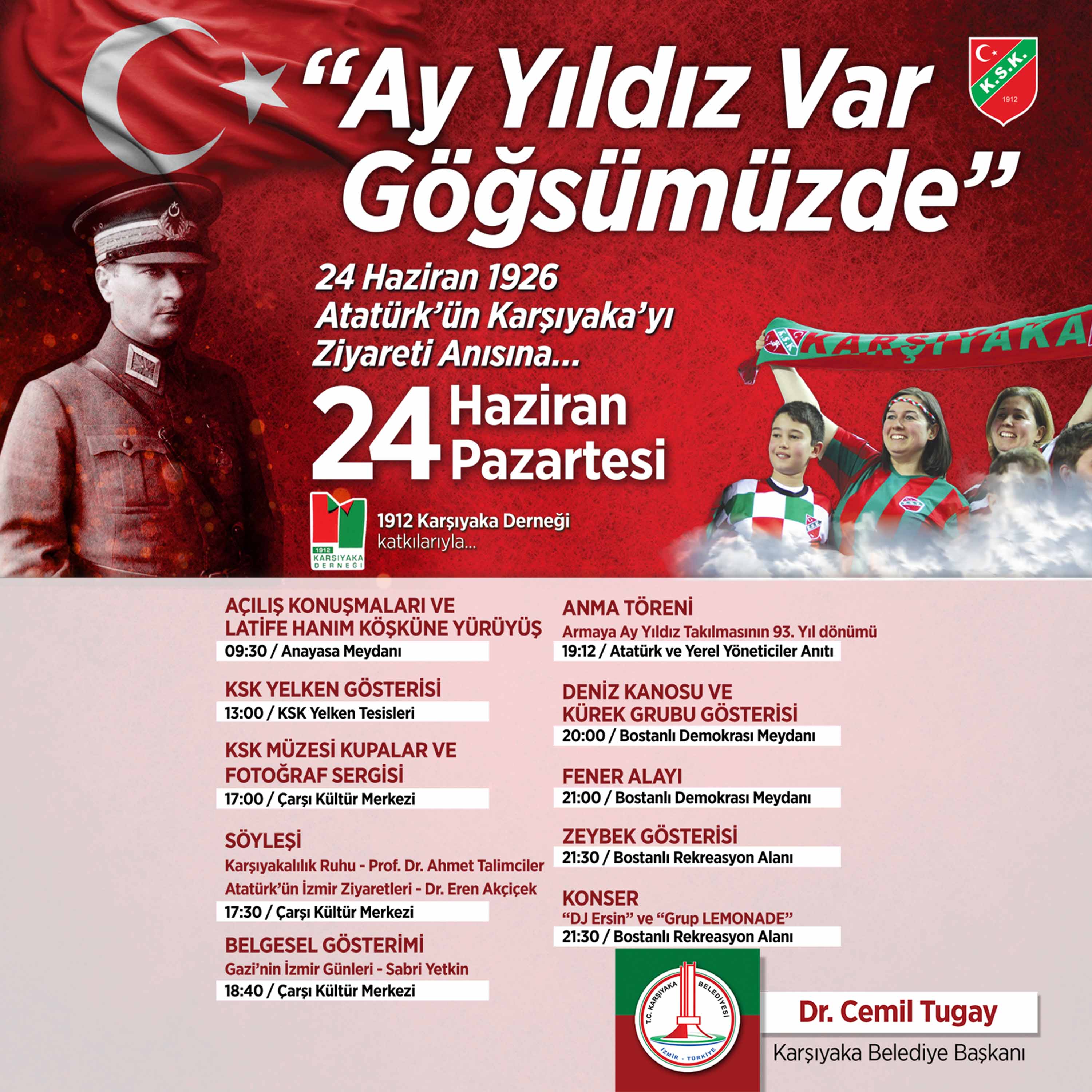 KARŞIYAKA'DA TEK YÜREK KUTLAMA:  "AY-YILDIZ VAR GÖĞSÜMÜZDE"