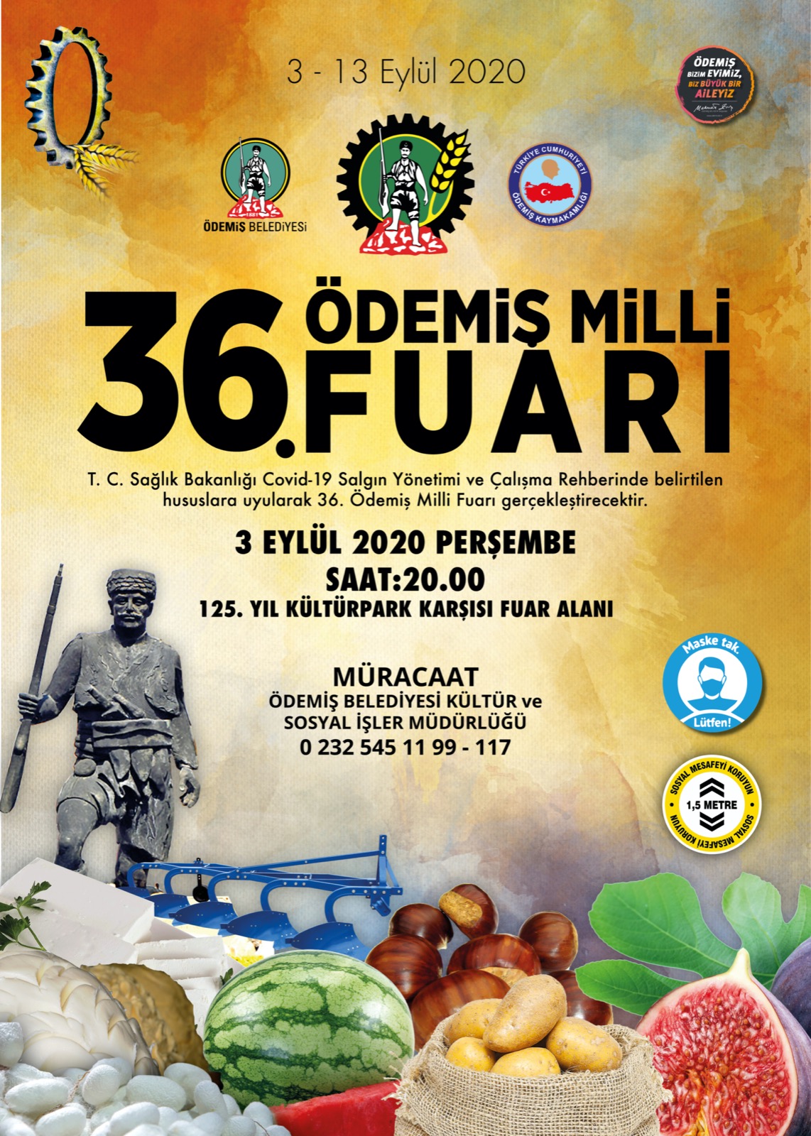 ÖDEMİŞ MİLLİ FUARI, TEDBİRLERİYLE AÇILACAK