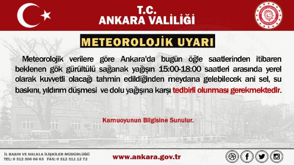 O Valiliği'nden sel ve su baskını uyarısı