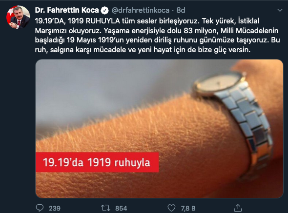 19.19 ÇAĞRISI 1919 RUHUYLA