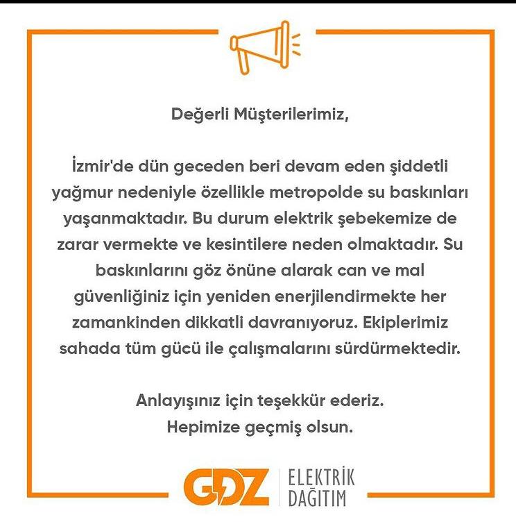 GEDİZ ELEKTRİK'TEN KESİNTİ UYARISI !