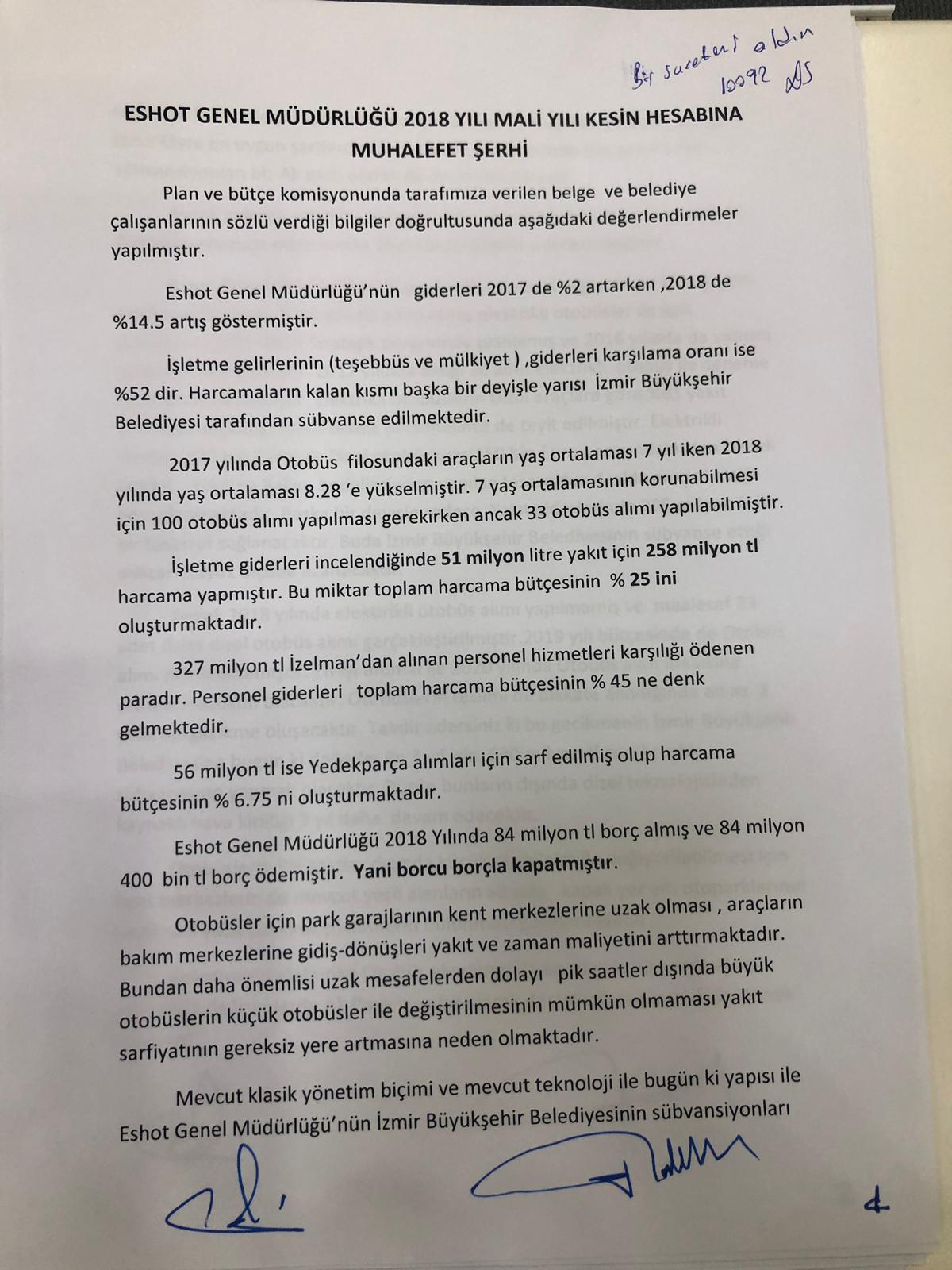 AK PARTİDEN MUHALEFET ŞERHİ