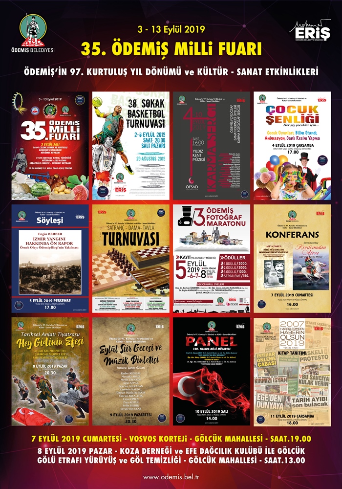 ÖDEMİŞ’İN KURTULUŞU’NUN 97. YIL DÖNÜMÜ VE 35.MİLLİ FUAR PROGRAMI