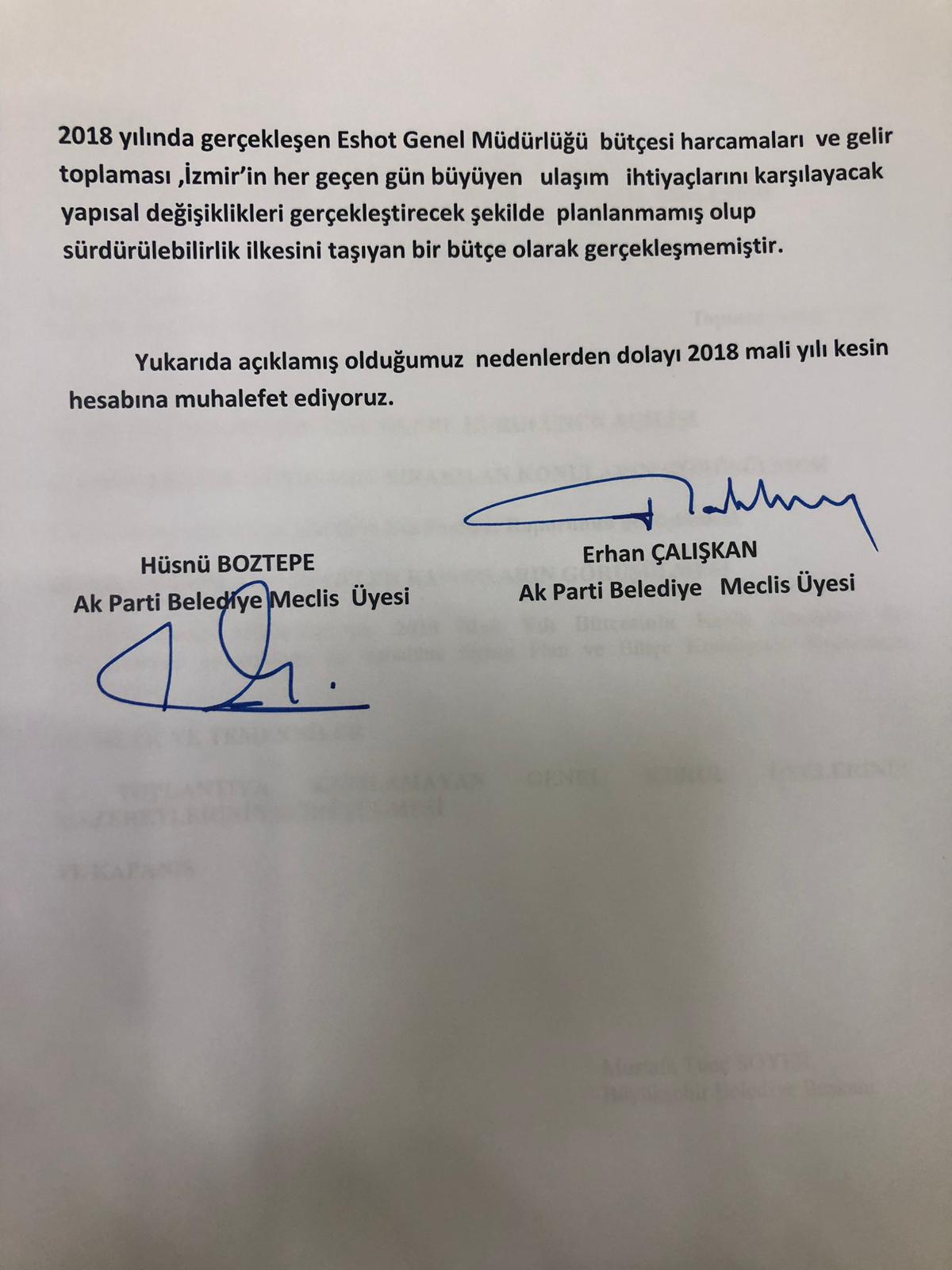 AK PARTİDEN MUHALEFET ŞERHİ