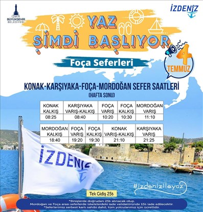 İZDENİZ YAZ SEFERLERİ BAŞLIYOR !