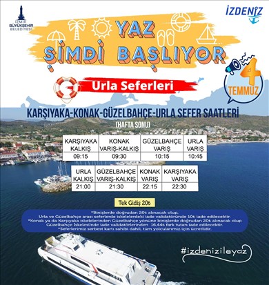 İZDENİZ YAZ SEFERLERİ BAŞLIYOR !