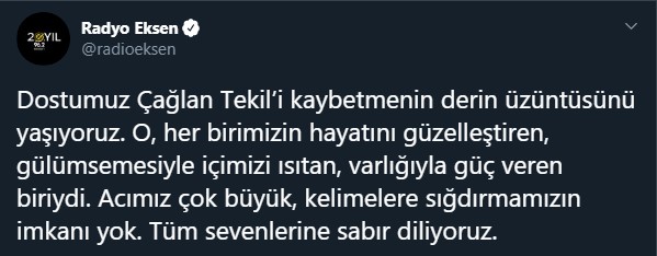 Çağlan Tekil hayatını kaybetti