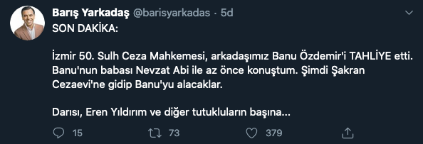 CHP'li Banu Özdemir tahliye edildi