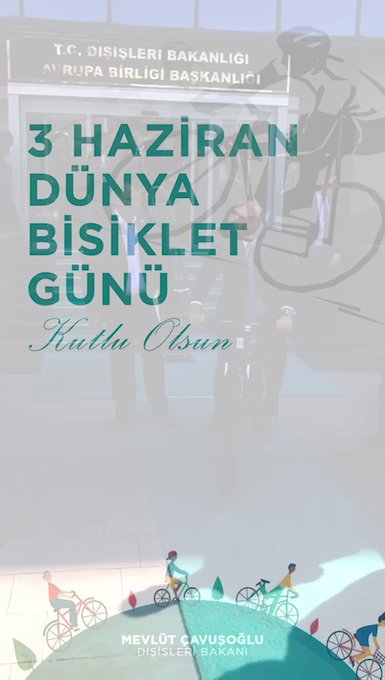 Bakan Çavuşoğlu'ndan, 'Dünya Bisiklet Günü' paylaşımı