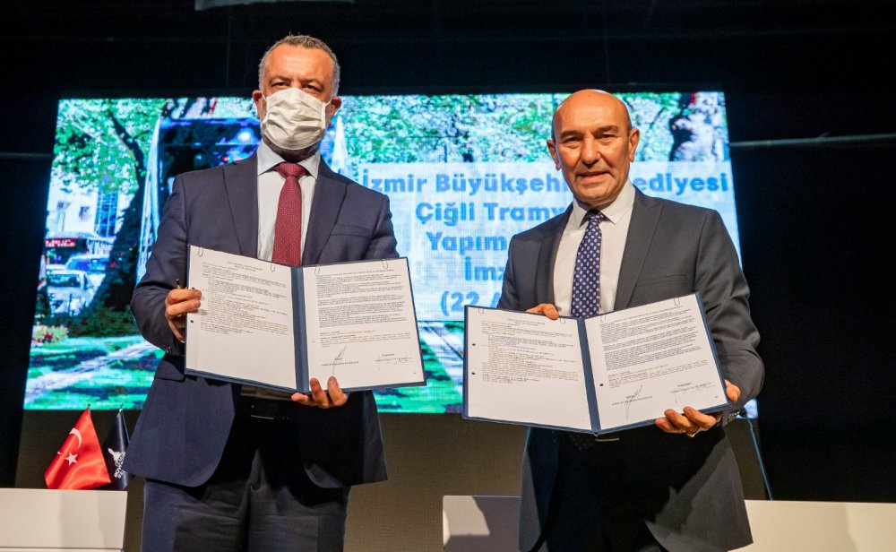 ÇİĞLİ TRAMVAYI İÇİN İMZALAR ATILDI