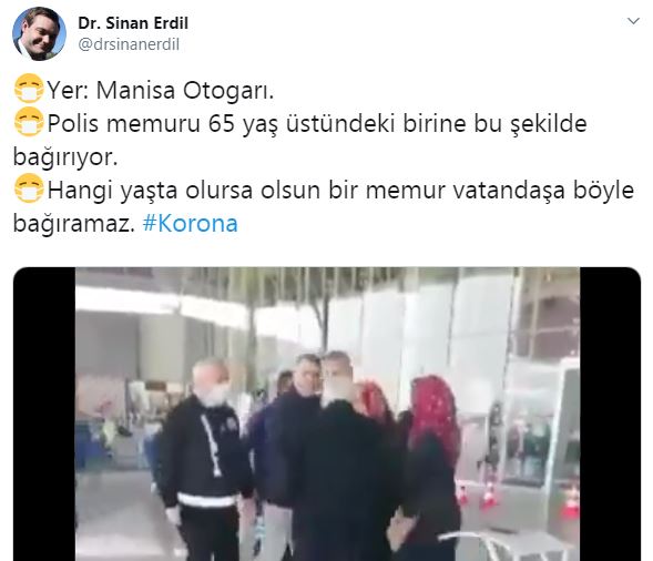 Polisten yaşlı adama İçişleri Bakanı'nı kızdıracak