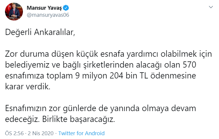 KÜÇÜK ESNAFA 9 MİLYONLUK ÖDEME