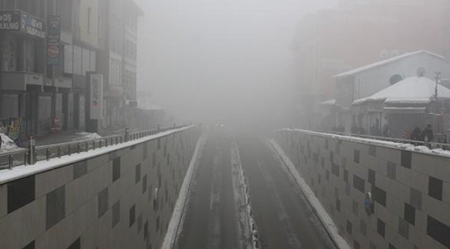 Ağrı ve Kars'ta hava ulaşımına sis engeli
