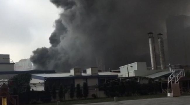 İstanbul'da bira fabrikasında yangın çıktı