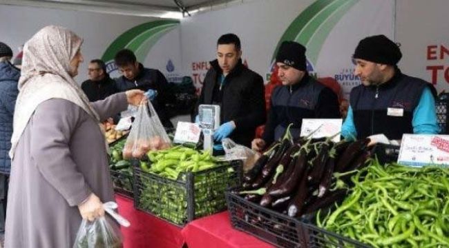 Tanzim noktalarında 297,7 ton sebze satıldı