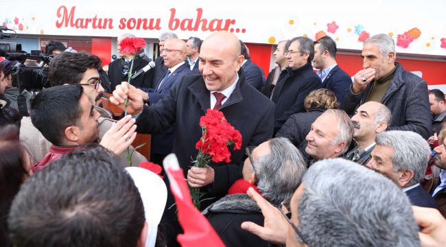 TUNÇ SOYER NARLIDERE SEÇİM OFİSİ'NİN AÇILIŞINDA
