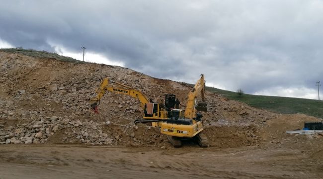 YOL İNŞAATINDAN TARİH ÇIKTI, ÇALIŞMALAR DURDU