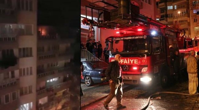 Denizli'de yangın