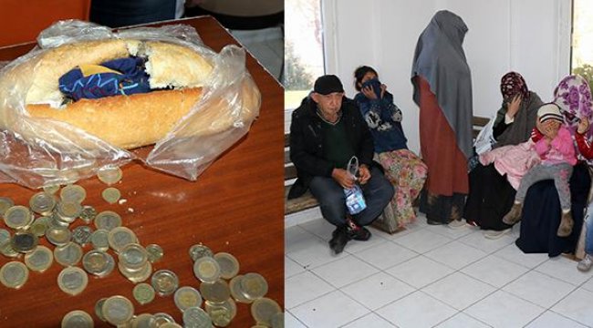 Dilendikleri parayı ekmek arasına sakladılar