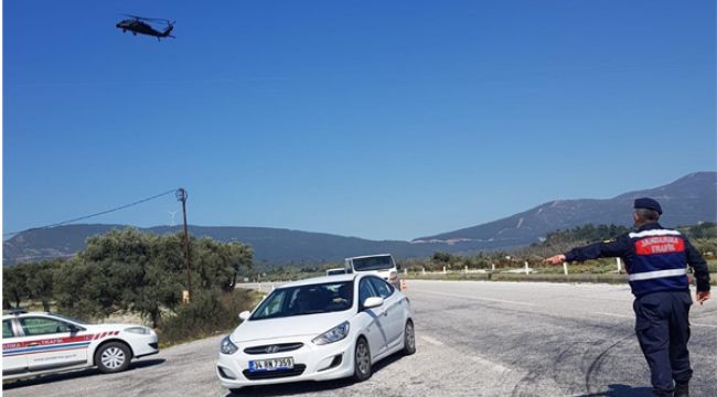 KURALLARA UYMAYAN SÜRÜCÜLER HELİKOPTERE YAKALANDI