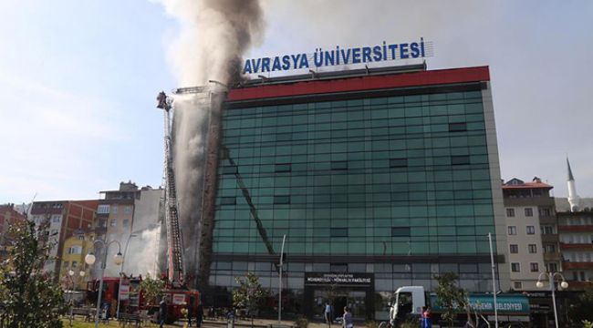 Trabzon’da üniversitede korkutan yangın!