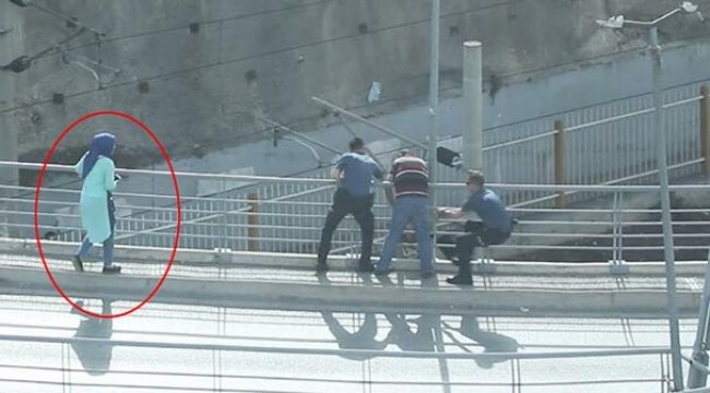 İZMİR'DE İNTİHAR ETMEYE ÇALIŞAN KİŞİYİ KAMERAYA ÇEKTİ
