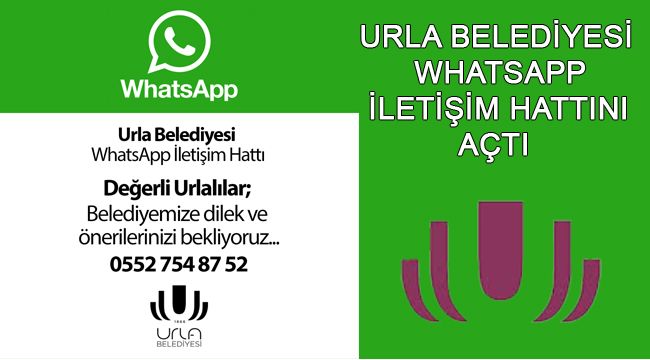 URLA BELEDİYESİ WHATSAPP İLETİŞİM HATTI AÇILDI