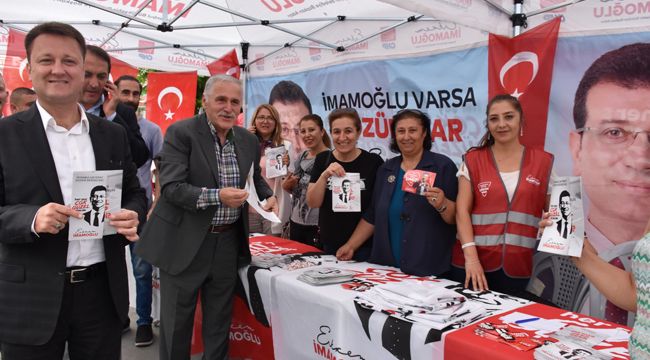 BAŞKAN AKSOY İMAMOĞLU'NA DESTEK İÇİN İSTANBUL'DA