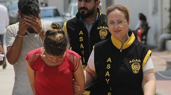 Karı koca hırsızlık yaparken yakalandı