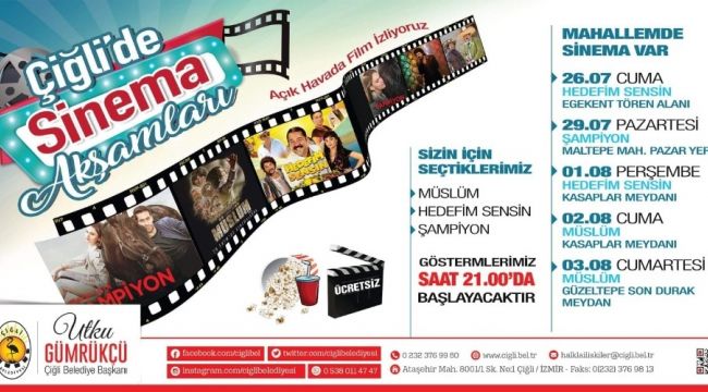 ÇİĞLİ MAHALLELERİNDE SİNEMA ŞÖLENİ