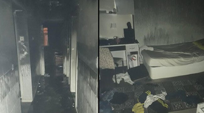 Evde çıkan yangında 3 kişi zehirlendi