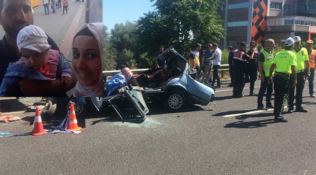 Genç çift bebekleriyle birlikte feci kazada can verdi