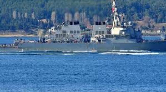 ABD savaş gemisi Çanakkale Boğazı'ndan geçti