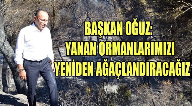 BAŞKAN OĞUZ: YANAN ORMANLARIMIZI YENİDEN AĞAÇLANDIRACAĞIZ