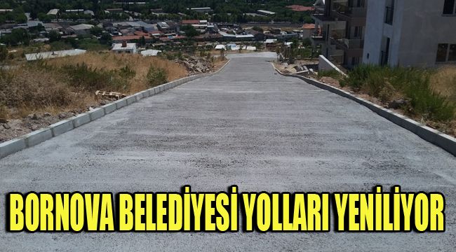 BORNOVA BELEDİYESİ YOLLARI YENİLİYOR