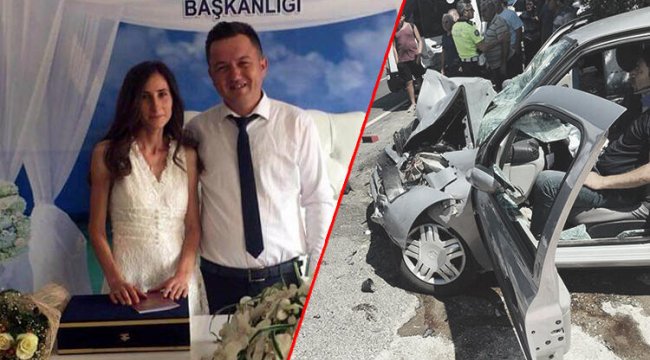 Kahreden kaza genç çifti ayırdı