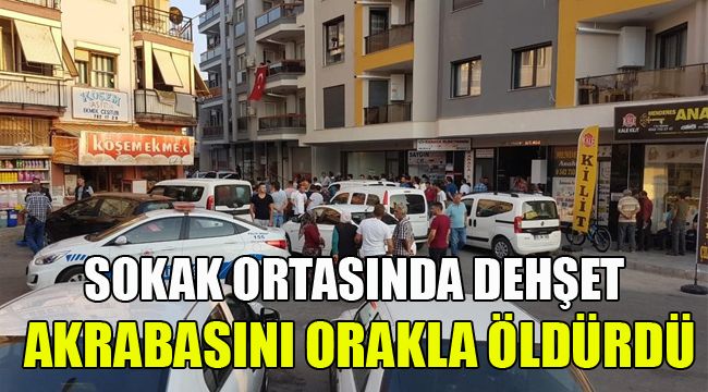 SOKAK ORTASINDA DEHŞET, AKRABASINI ORAKLA ÖLDÜRDÜ