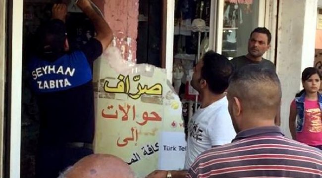 Zabıta ekiplerinden Arapça tabela operasyonu