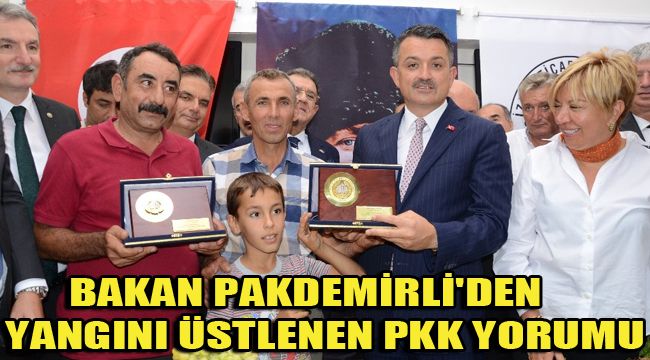 BAKAN PAKDEMİRLİ'DEN YANGINI ÜSTLENEN PKK YORUMU: