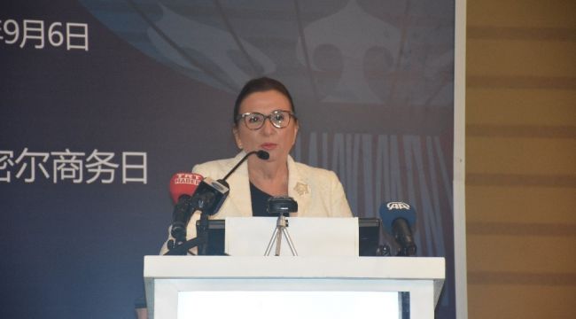 BAKAN PEKCAN, TÜRKİYE-ÇİN İŞ FORUMU'NDA KONUŞTU