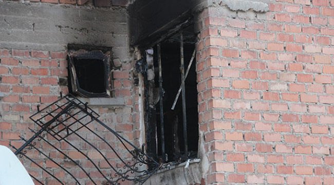 Cezaevinden firar eden mahkum , eşinin oturduğu eve molotof kokteyli attı