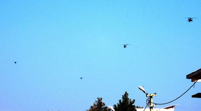 Fırat'ın doğusunda 3'üncü ortak helikopter uçuşu yapıldı